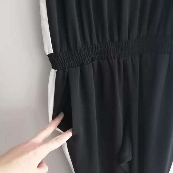 Amanda Uprichard Track Jumpsuit with Contrast Piping and Side Slits Small - Picture 6 of 16